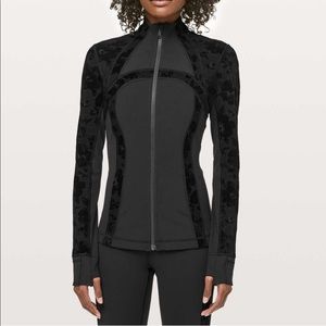 Lulu lemon zip up with velvet detail